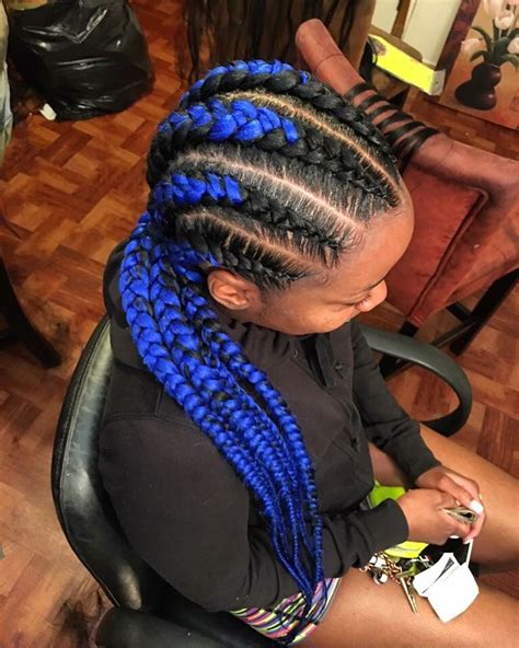 Once your hair is braided you are set for a few weeks. Pin by Zevi on hair | African braids hairstyles, Kids braided hairstyles, Dyed hair