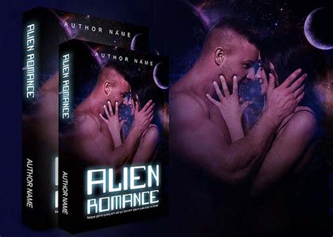 Favorite romance/erotica books with human heroine and serious alpha male alien hero. Romance Book cover Design - Alien Romance