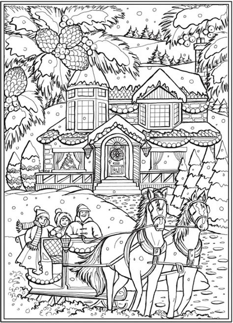Free printable cross coloring pages. 6 Country Christmas Coloring Pages - Stamping