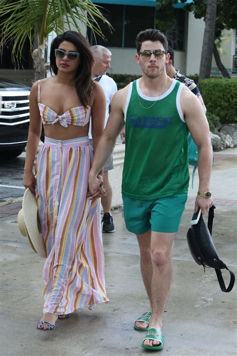 I'd like to see you do that to my wife's panties! Sophie Turner and Priyanka Chopra: Out in Miami -19 - GotCeleb