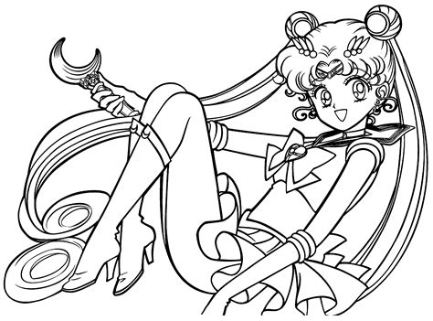 Download and print sailor moon coloring pages for free in a4 format in good quality. Free Printable Sailor Moon Coloring Pages For Kids
