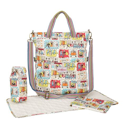 In rosy british birds small print, it has long shoulder straps, zipped inner pocket and a secure zip fastening. Cath Kidston baby bag | Tote nappy bag, Baby bag, Bags