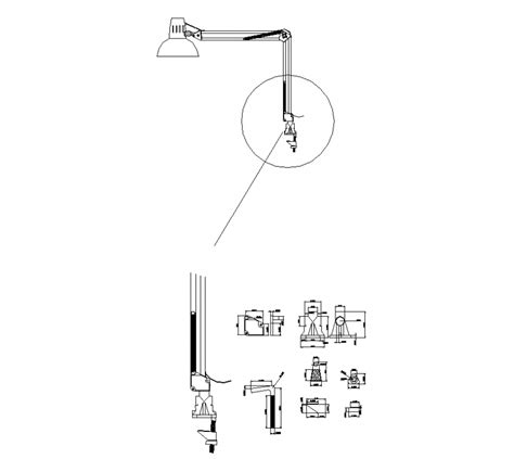 Wiring schematic for fluorescent light wall fixture. Detail drawing of lamp structure 2d view layout autocad file - Cadbull