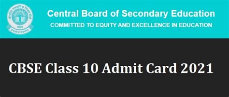 Board has advised candidates to choose examination centre city carefully as no change will be allowed later on. CBSE Class 10 Admit Card 2021 Regular & Private (Available ...