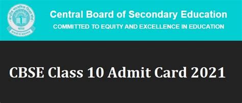 Board has advised candidates to choose examination centre city carefully as no change will be allowed later on. CBSE Class 10 Admit Card 2021 Regular & Private (Available ...