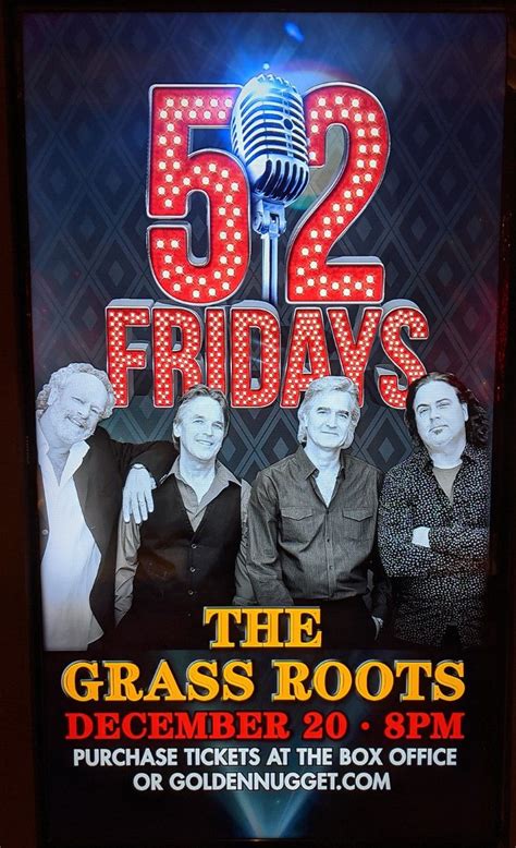 Available with an apple music subscription. GRASS ROOTS XMAS SHOW 2019 @ GOLDEN NUGGET | Grass roots, Golden nugget, Roots