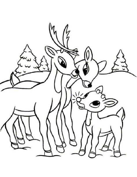 Will he have a red nose? Free Printable Reindeer Coloring Pages For Kids