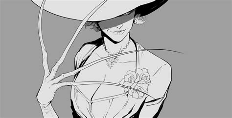 Tall vampire zombie hat lady sketch | lady dimitrescu. vampire lady (re 8) :: Resident Evil 8 :: Resident Evil ...