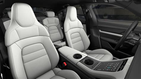 The front seats offer ample comfort and support, along with spacious. RACE TEX or CHALK INTERIOR | Porsche Taycan Forum ...