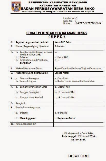 Dijelaskan secara jelas dan lengkap! Contoh Surat Perjalanan Dinas Pemerintah Desa - Download ...