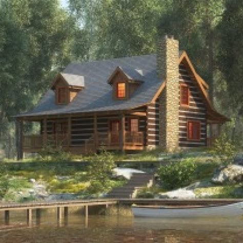 Crown pointe ii log home floor plan by wisconsin log homes. Belmont II Log Floor Plan (With images) | Log cabin floor ...