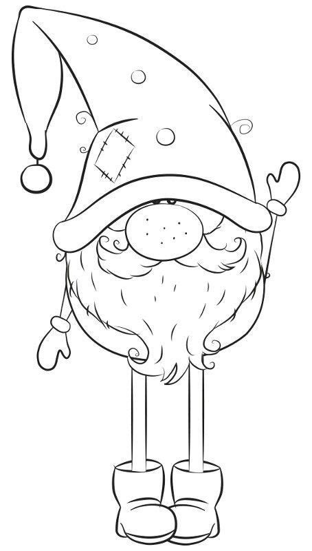 Gnomes are tiny and full of mystery. Gnome clip art | Christmas drawing, Christmas coloring ...