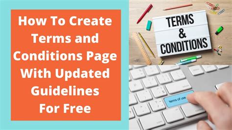 A helpful tool you can use is an online terms and conditions generator. How To Make Terms Terms and Conditions Page For Your ...