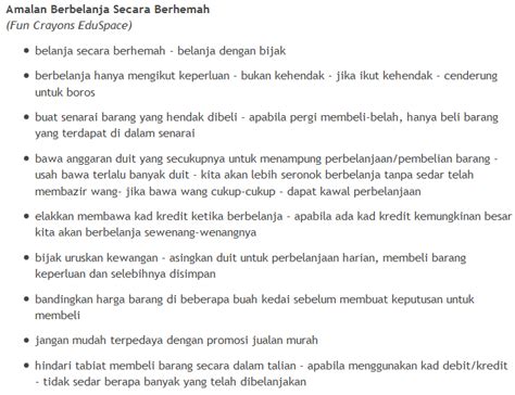 Amalan baik ini wajar menjadi budaya hidup masyarakat kita. Lisan PT3 - Amalan Berbelanja Secara Berhemah | Fun