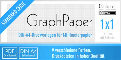 Beschriften sie ihren bundesordner perfekt! Druckvorlage DIN A4: GraphPaper | Millimeterpapier - Stilkunst.de