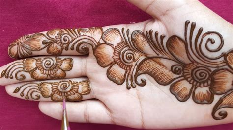 Flower vine arabic mehndi design. Mahndi Ka Disain / Mehandi Ka Design Easy Mehandi Ka ...