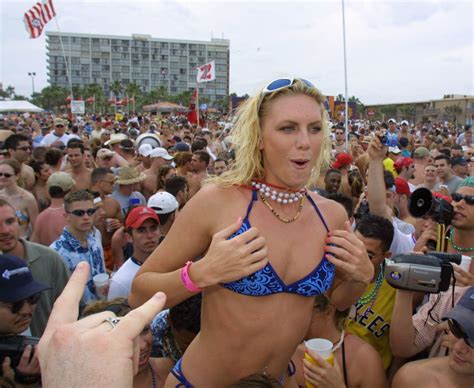 Unsure about being photographed on the beach. Girls go WILD at South Padre Island's Spring Break party ...