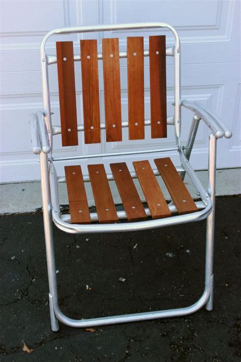 The best outdoor folding chairs can be like best friends—for your ass. Vintage Retro Aluminum Red wood Folding Mid-Century Beach ...