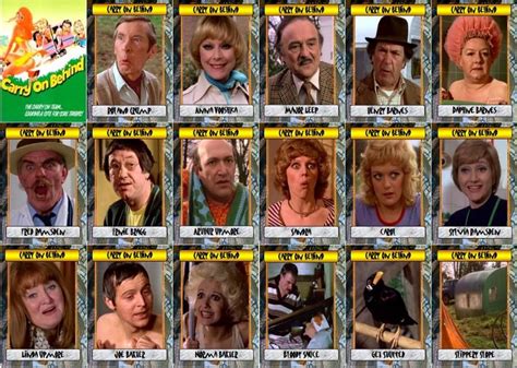 We'll be bringing together a new team of actors with their own idiosyncrasies and personalities for the films. Cast for Carry On Behind | Carry On Crazy | Pinterest ...