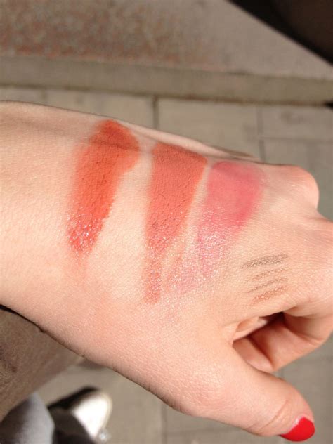 This coral tone gives the wearer a youthful look, kissed by the sun.. Kjaer Weis Cream Blush - Swatches Joyful, Sun Touched ...