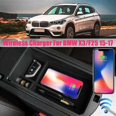 Wireless charging, any time and anywhere: Phone Wireless Charging Central Armrest Storage Box 12V DC wireless charging tool For BMW X3/F25 ...