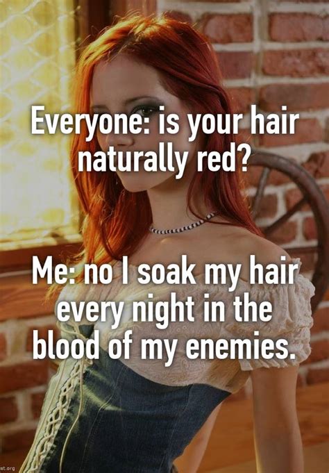 Colleagues sharing funny jokes with each other. Everyone: is your hair naturally red? Me: no I soak my ...