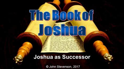 Now it's time to reflect on his life. The Book of Joshua: Joshua as Successor - YouTube