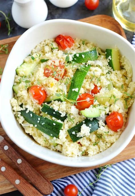 It is made with whole wheat couscous and grilled zucchini. Couscous with Zucchini and Cherry Tomatoes Recipe - Cook ...