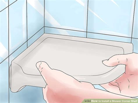 This shelf is so useful. 3 Ways to Install a Shower Corner Shelf - wikiHow