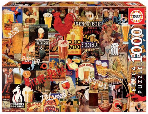 If you can't decide on a single photo, you can make a collage and create the ultimate. VINTAGE BEER COLLAGE 1000 PIECE JIGSAW PUZZLE (17970)