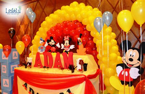 To save money, everything from the caramel apples to the rice krispie treat mickey heads was homemade. Candy Table for Mickey Mouse Themed Birthday Party ...