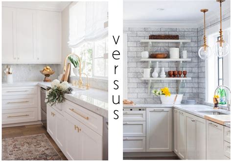 Though they will cost you more than basic wood shelving, the upgrade will become a worthy statement piece in your kitchen. Closed Cabinets v. Open Shelving, Revisited | Open ...