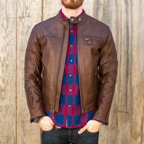 All you bikers are gonna love this one. Roland Sands Ronin Leather Jacket - Tobacco | Leather ...