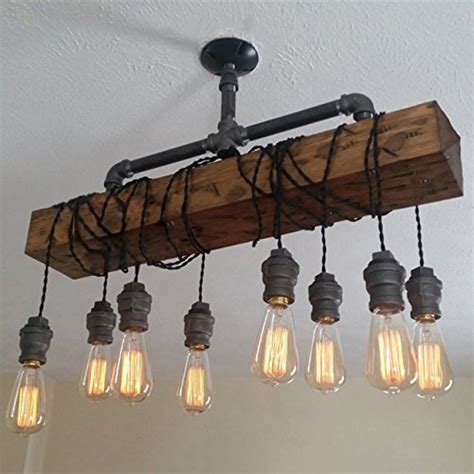 Crystal fringe ceiling light transitional metal ceiling pendant lights over kitchen island. Jiuzhuo Industrial Rustic Wood Beam Linear Island Pendant ...