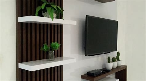 Versi luar biasa dari rak gantung untuk ruang tamu. Rak TV Gantung Minimalis/Backdrop TV - YouTube