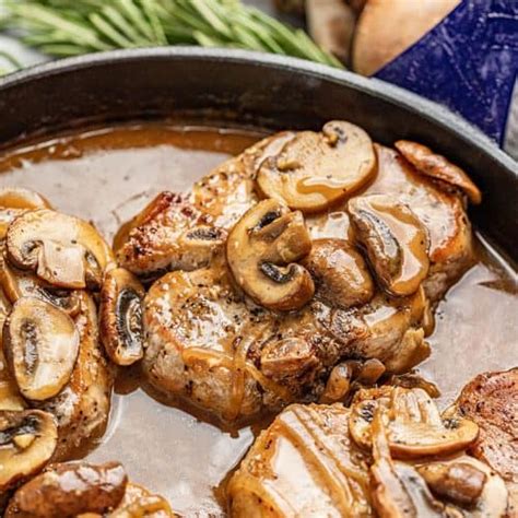 Mushroom roasted garlic pork chops. Recipe For Thin Boneless Center Cut Pork Chops - Image Of ...