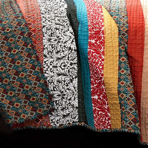 Check out our lush decor selection for the very best in unique or custom, handmade pieces from well you're in luck, because here they come. Lush Decor Boho Stripe Quilt Reversible 3 Piece Bohemian ...