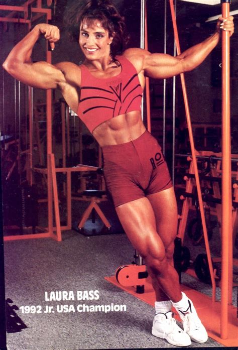 How female bodybuilders build biceps. Female bodybuilder Laura Bass from 1992, looking really ...