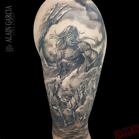 Samoan tattoo arm tattoo polynesian tattoos tattoo art piercing tattoo piercings behind ear tattoos tattoo videos hawaiian tattoo. Poseidon Neptune tattoo | Alain Garcia Tattoos ...