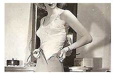 nude vintage skinny brunette semi 50s 40s off rp sepia mirror takes skirt