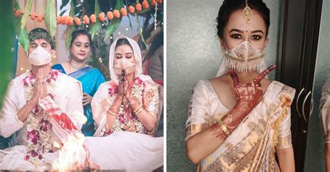 Create your own unique greeting on a wedding card from zazzle. This Assamese Bride Matched A Silk Handloom Mask On Her Wedding