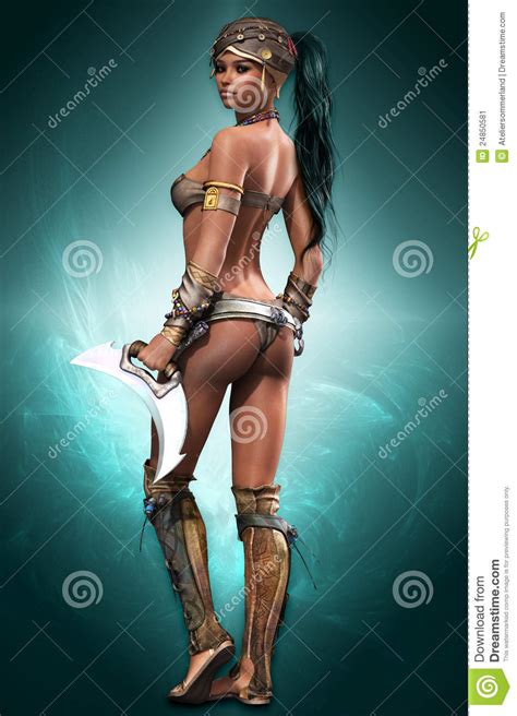 Similar ideas about idealised forms of female beauty prevailed during the renaissance, influencing the depiction of women in works such as titan's la bella. Black Amazon Stock Image - Image: 24850581