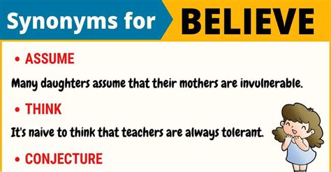 Find presume synonyms list of more than 27 words on pasttenses thesaurus. BELIEVE Synonym: List Of 100+ Synonyms For Believe With ...