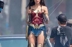 wonder gadot superhero filming ww84 teases superheroine stylized