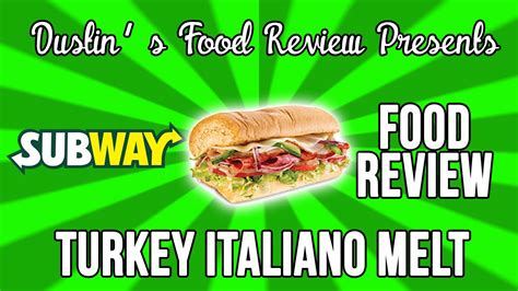 I recommend pepper jack cheese on it and some jalepenos, lettuce, pickles, and chipotle sauce. Subway: *NEW* Turkey Italiano Melt Food Review! - YouTube