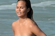 chrissy teigen topless beach naked nude sexy babes miami hot celebrity celebrities shoot completely required so water showing story model