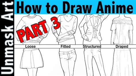 All 4 of these characters have been drawn noticeably out of proportion. How to Draw Anime | Part 3: Clothing - YouTube