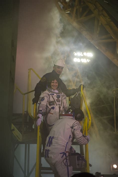 Esa astronaut samantha cristoforetti has been assigned a second space mission and will fly to the international space station in spring 2022. ESA - Samantha Cristoforetti at the launch pad