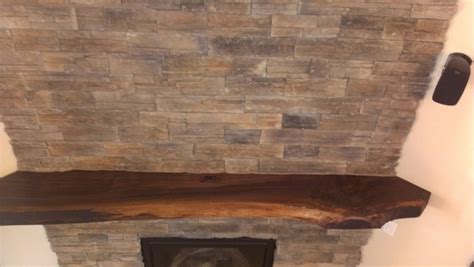 Give your home, apartment or commercial building the cutting edge with antique chandeliers from olde good things. Black walnut live-edge mantle | Fireplaces/Mantles ...