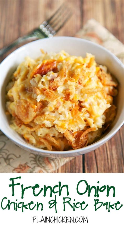 Everything, even the rice, cooks in a single baking dish so all you have to do is pop it into the oven. Pin on Casserole